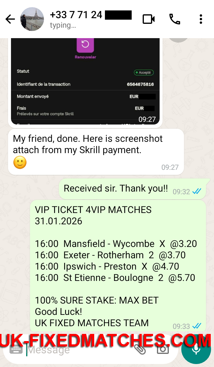 best fixed matches 1x2 31.01.2026