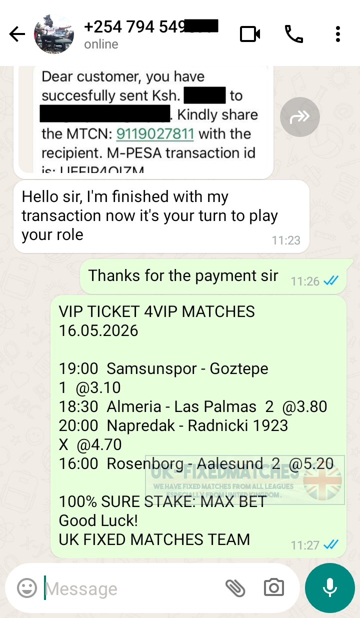 best fixed matches 1x2 16.05.2026