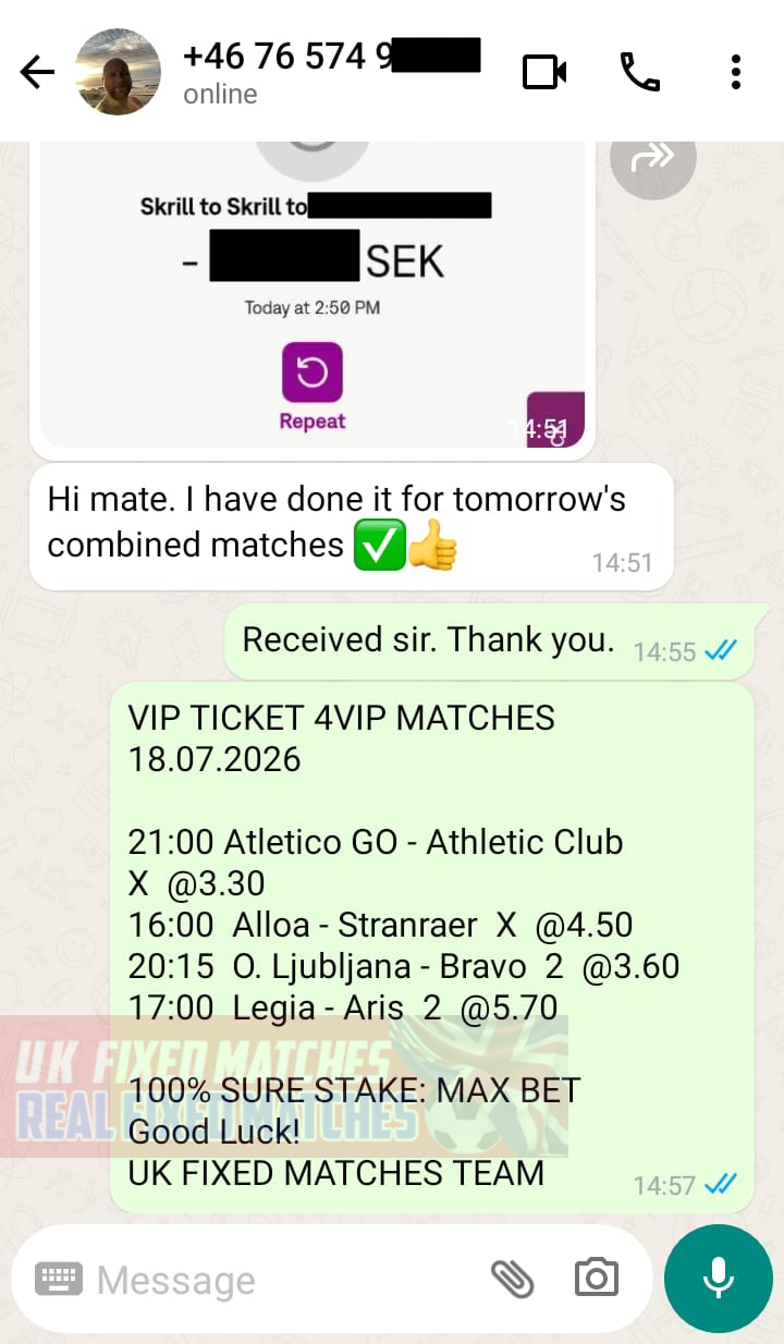 best fixed matches 1x2 11.07.2026
