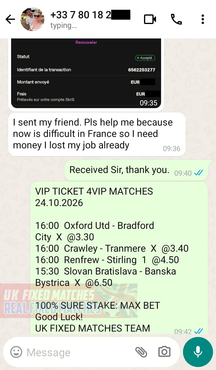 best fixed matches 1x2 24.10.2026