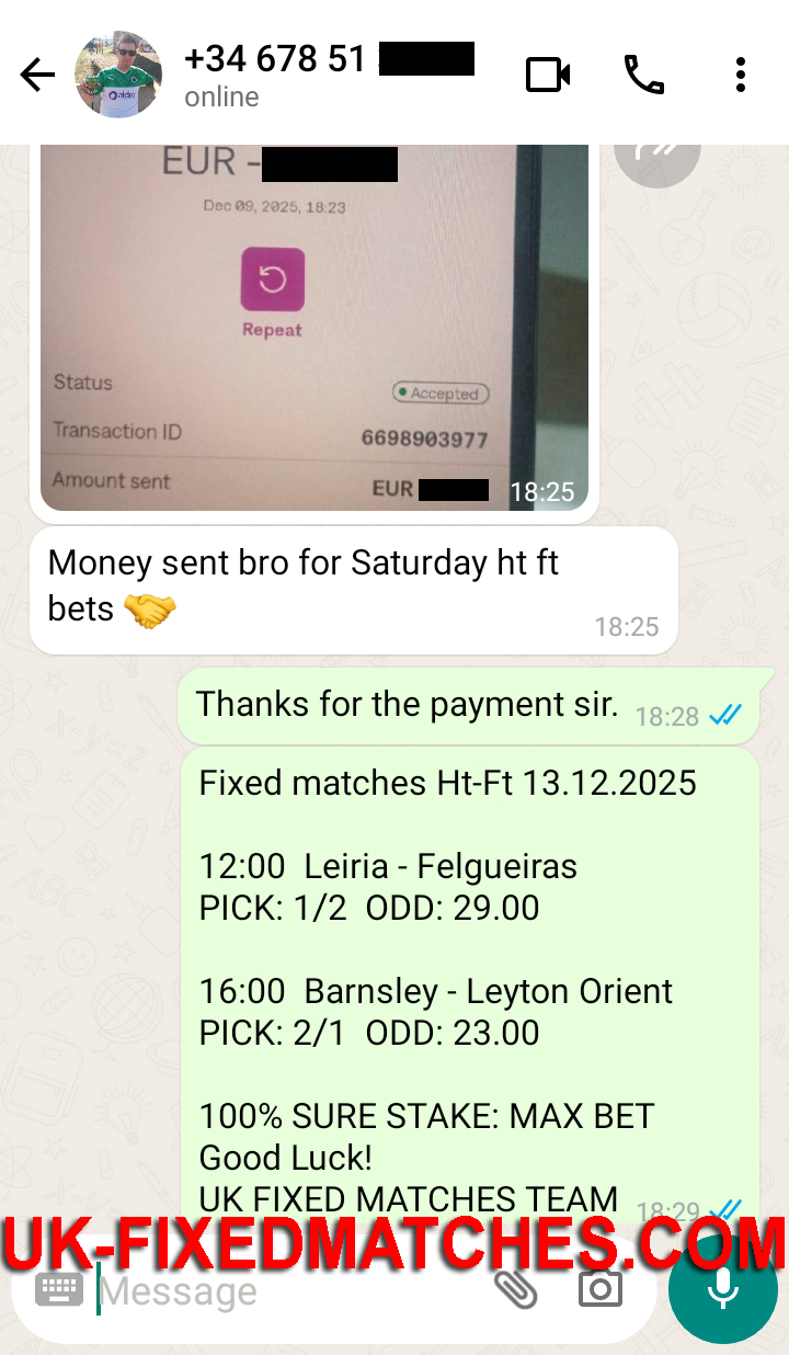 real fixed matches ht ft 13.12.2025