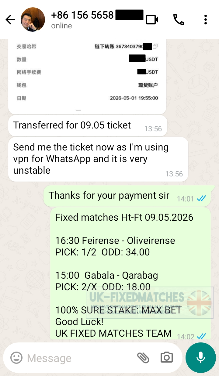 real fixed matches ht ft 09.05.2026