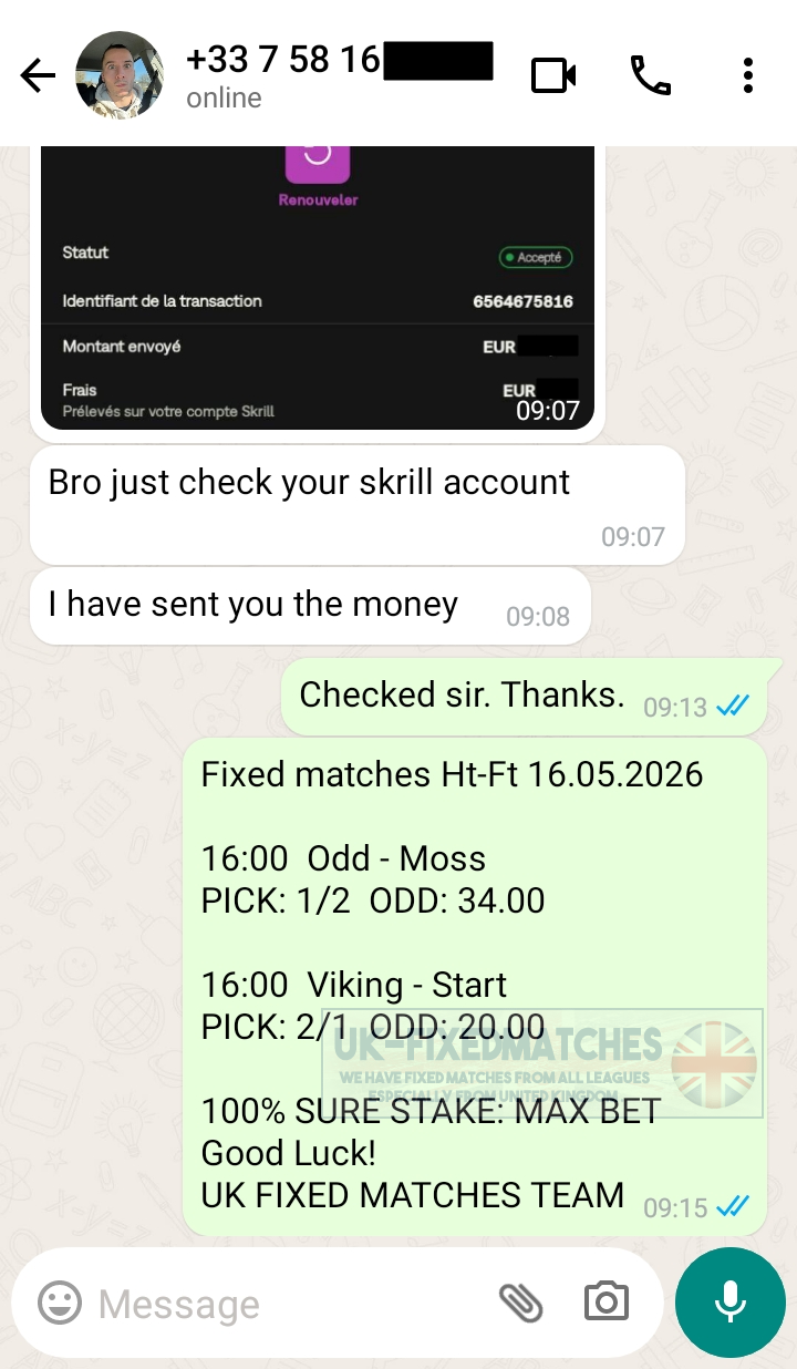 real fixed matches ht ft 16.05.2026