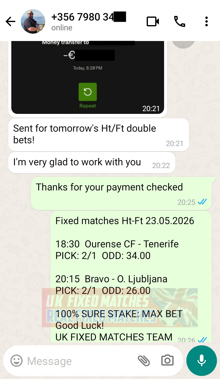 real fixed matches ht ft 23.05.2026
