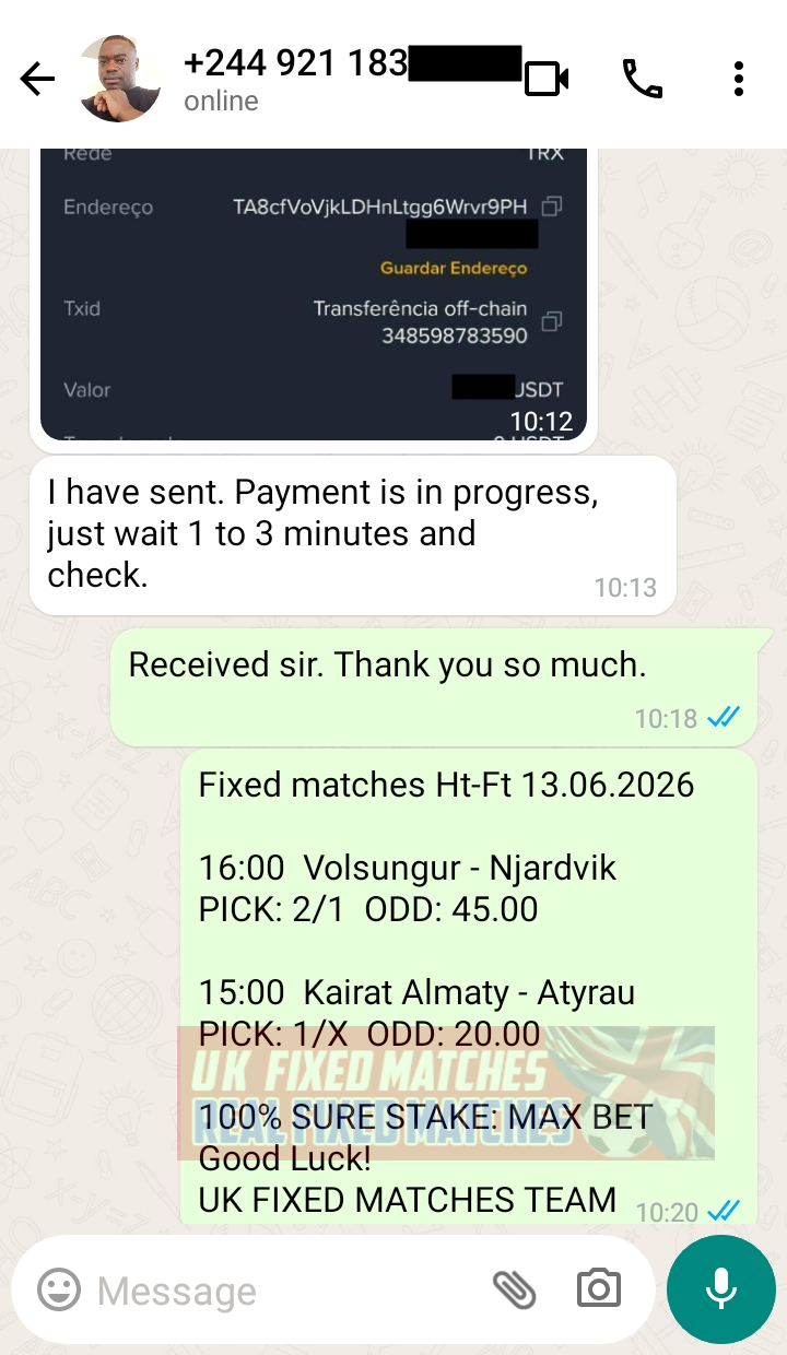 real fixed matches ht ft 13.06.2026