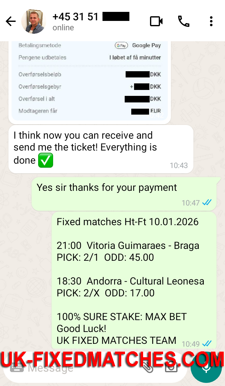 real fixed matches ht ft 10.01.2026