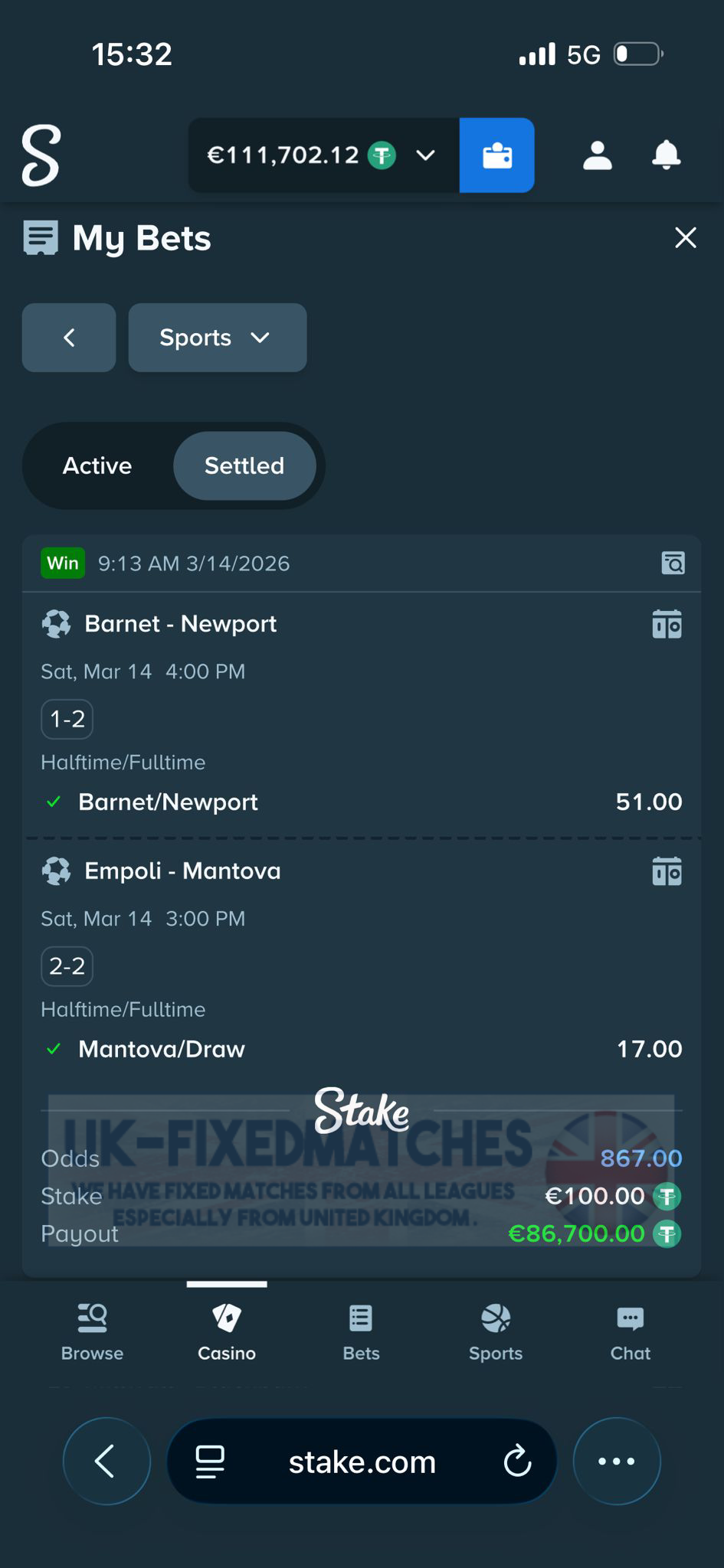 fixed matches ht ft 14.03.2026