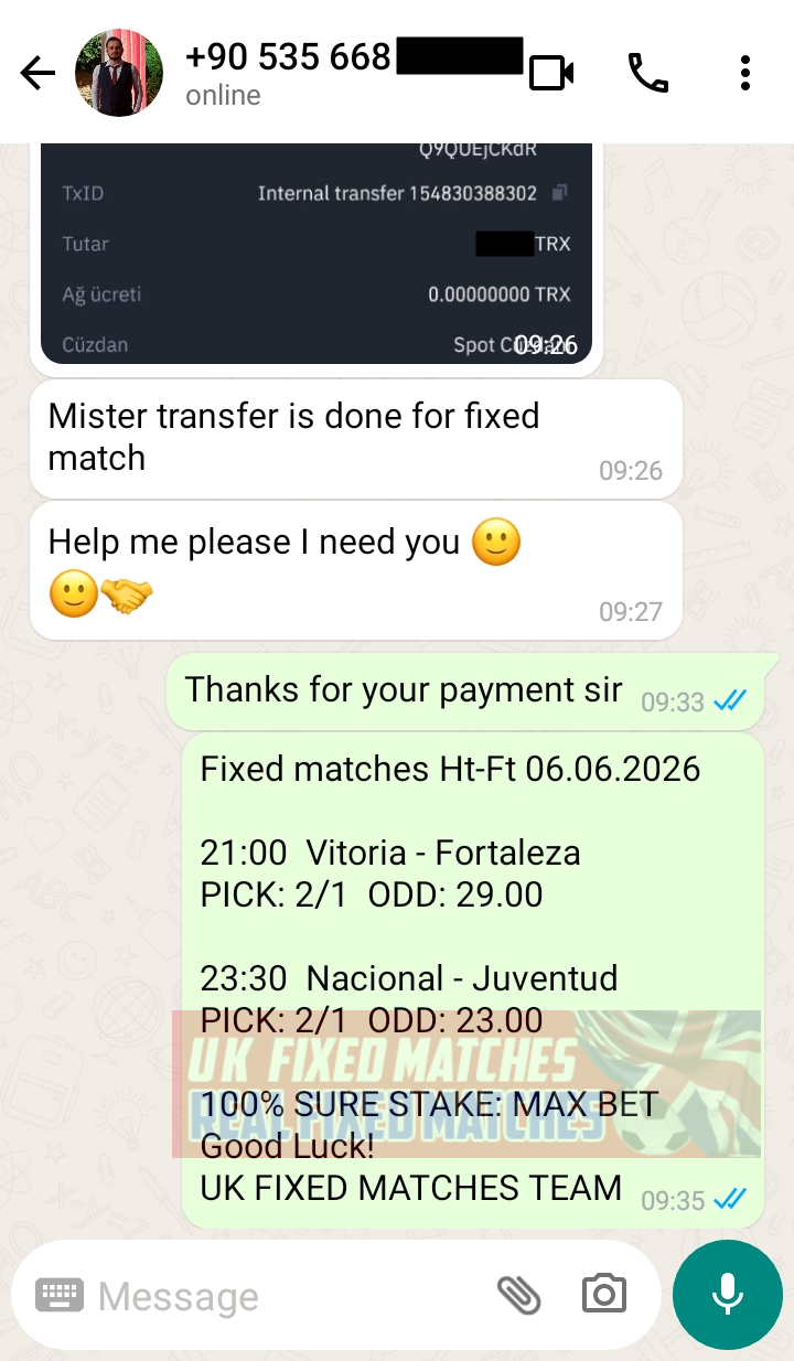 real fixed matches ht ft 06.06.2026