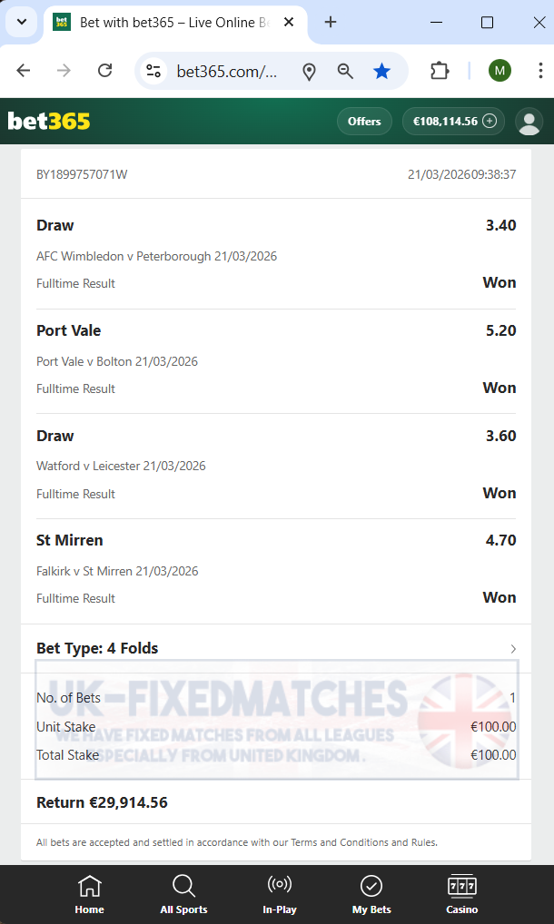 vip fixed matches 21.03.2026