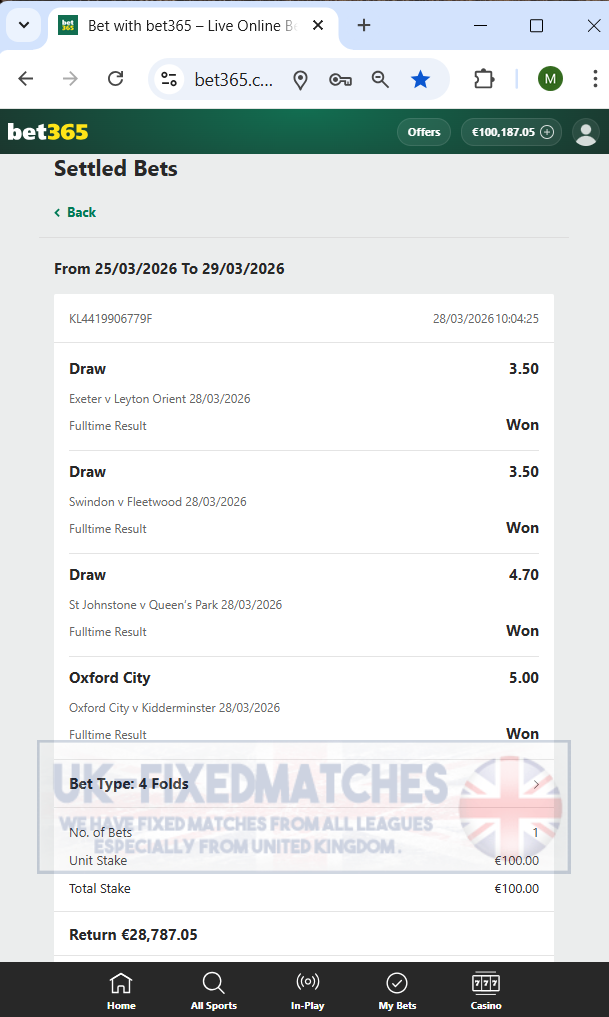 vip fixed matches 28.03.2026