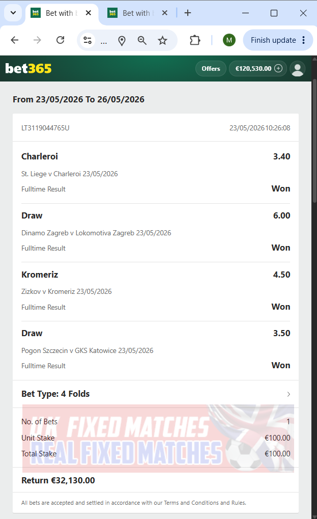 vip fixed matches 23.05.2026