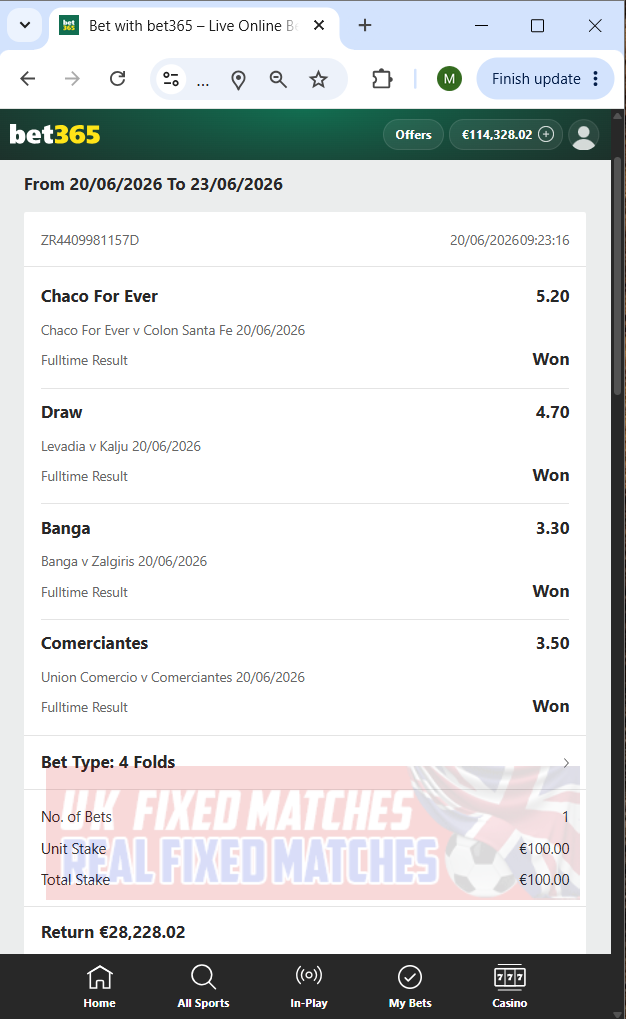 vip fixed matches 20.06.2026