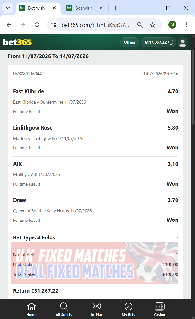 vip fixed matches 11.07.2026