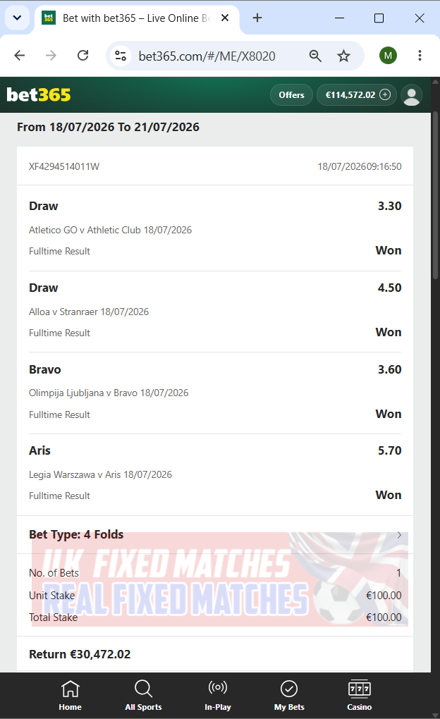 vip fixed matches 18.07.2026