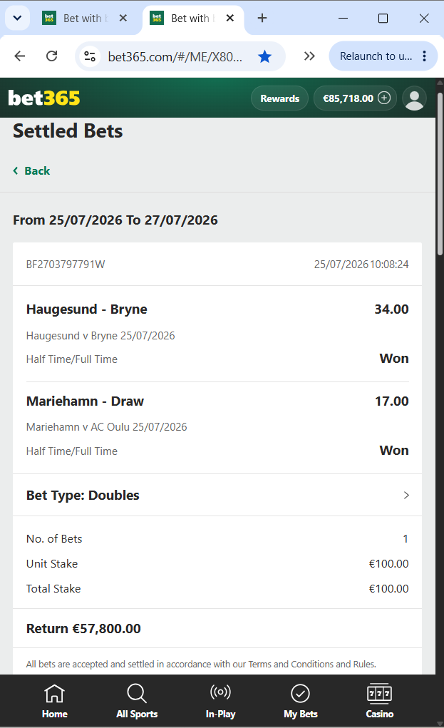 fixed matches ht ft 25.07.2026