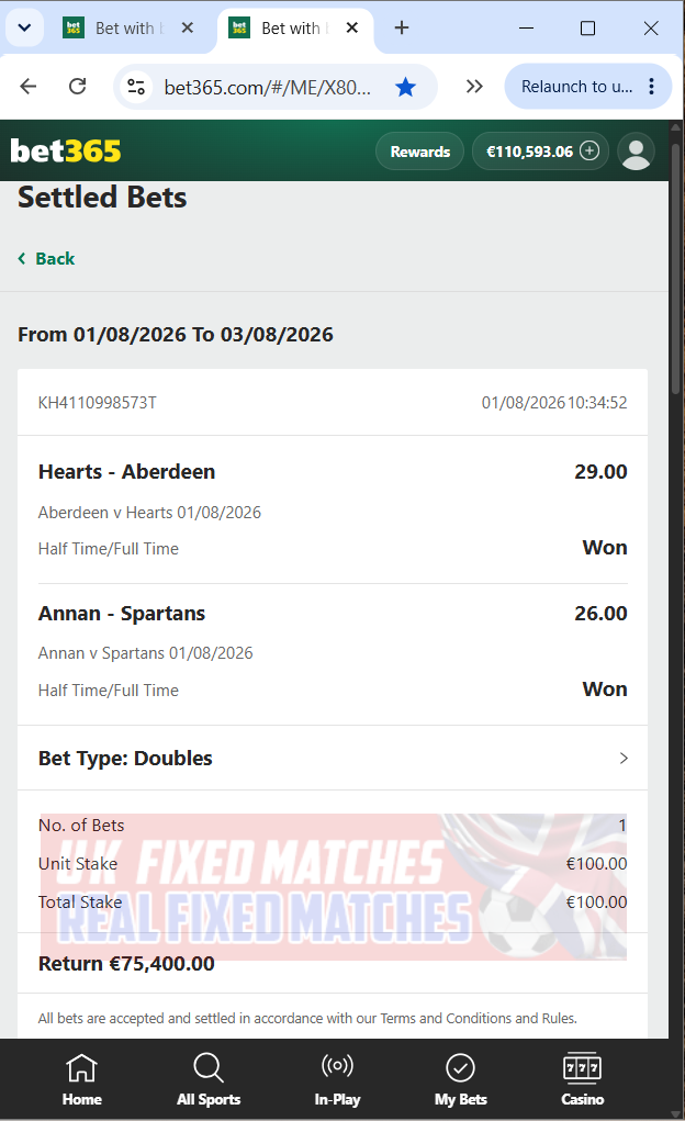 fixed matches ht ft 01.08.2026
