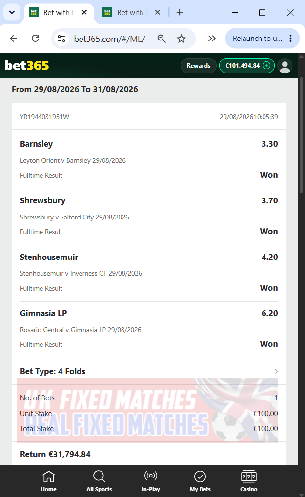 vip fixed matches 29.08.2026