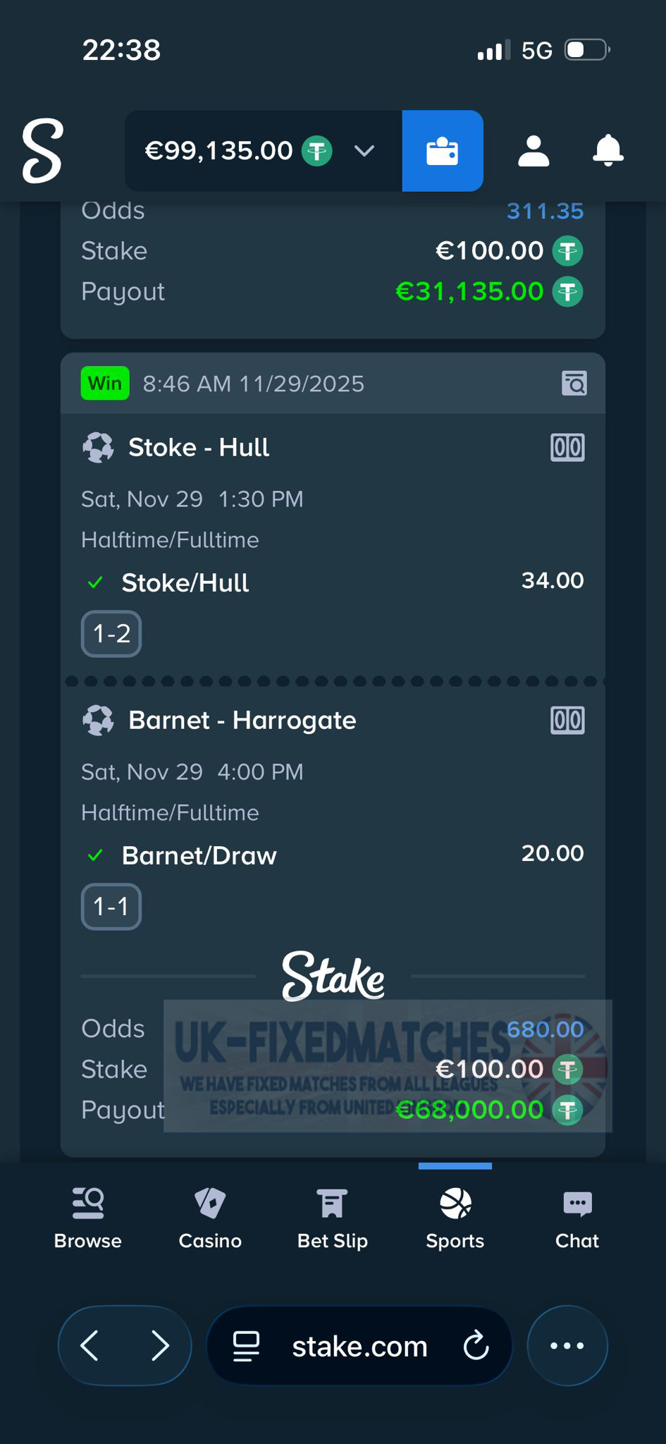 fixed matches ht ft 29.11.2025