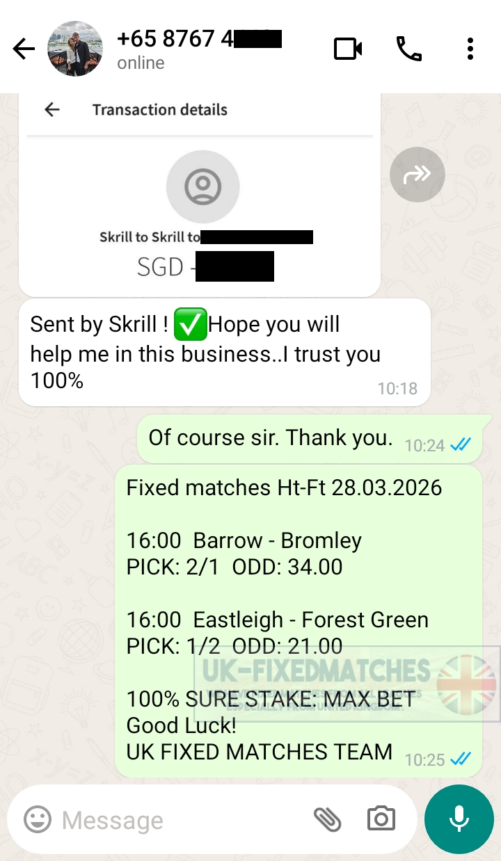 real fixed matches ht ft 28.03.2026